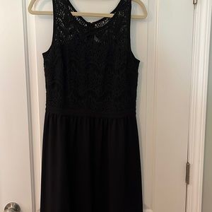 Lilly Pulitzer black dress with detailed bodice. Size medium